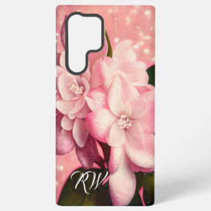 Coque Samsung Galaxy Monogramme Gardenia Pailleté Rose