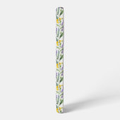 Coque Samsung Galaxy Monogramme initial violet jaune Fleur sauvage Cade (Côté gauche)