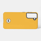 Coque Samsung Galaxy Monogramme jaune moutarde moderne (Verso Horizontal)
