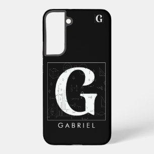 Coque Samsung Galaxy Monogramme Mathématique - Lettre G