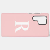 Coque Samsung Galaxy Monogramme minimal rose moderne (Verso Horizontal)