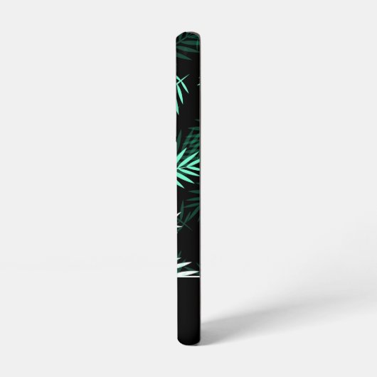 Coque Samsung Galaxy Monogramme moderne Motif Feuille vert (Côté gauche)