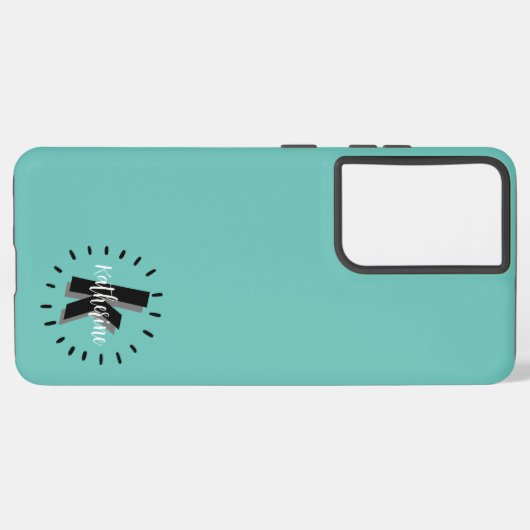 Coque Samsung Galaxy Monogramme moderne simple initial (Côté gauche)