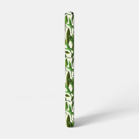 Coque Samsung Galaxy Monogramme moderne vert Botanique (Côté gauche)