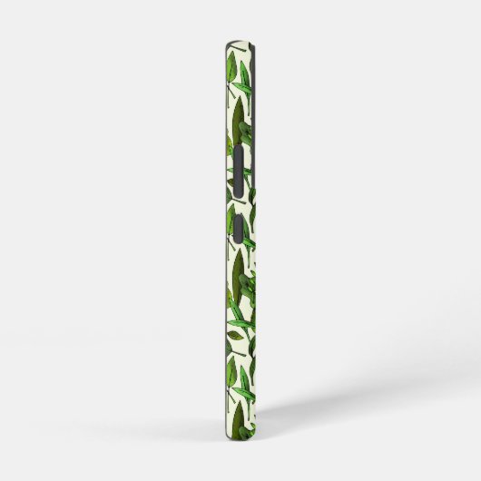 Coque Samsung Galaxy Monogramme moderne vert Botanique (Côté droit)