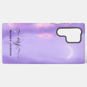 Coque Samsung Galaxy Monogramme moderne violet Lilac Sky (Verso Horizontal)