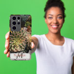 Coque Samsung Galaxy Monogramme personnalisé Jardin Succulent Océanside<br><div class="desc">Photographie originale d'Ann Jenkins. J'ai pris cette photo en visitant la belle ville d'Oceanside,  en Californie. Les boutiques autour de la jetée étaient ornées de beaux grands et luxuriants jardins luxuriants. Promenez-vous dans la ville pour voir toute la beauté.</div>