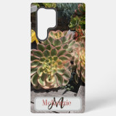 Coque Samsung Galaxy Monogramme personnalisé Jardin Succulent Océanside (Verso)