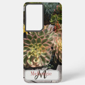 Coque Samsung Galaxy Monogramme personnalisé Jardin Succulent Océanside (Verso)