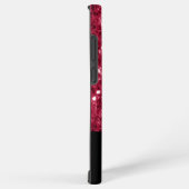 Coque Samsung Galaxy Monogramme rose foncé magenta faux scintillants (Côté droit)