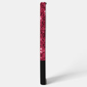 Coque Samsung Galaxy Monogramme rose foncé magenta faux scintillants (Côté gauche)