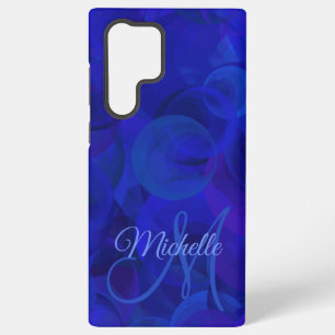 Coque Samsung Galaxy Monogramme royal bleu personnalisé