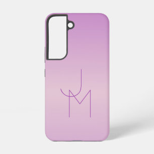 Coque Samsung Galaxy Monogramme superposé unique   Rose lavande doux