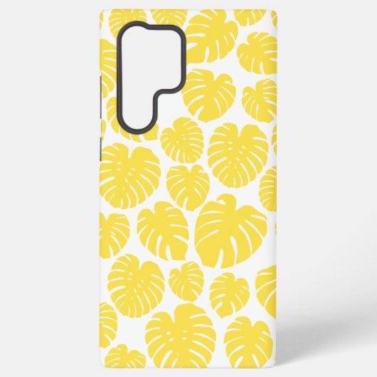 Coque Samsung Galaxy Monstera - Citron jaune et blanc (Verso)