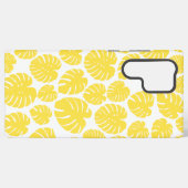 Coque Samsung Galaxy Monstera - Citron jaune et blanc (Verso Horizontal)