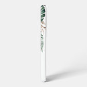 Coque Samsung Galaxy Monstère tropicale et orchidée Nom personnalisé (Côté gauche)