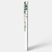 Coque Samsung Galaxy Monstère tropicale et orchidée Nom personnalisé (Verso Horizontal)