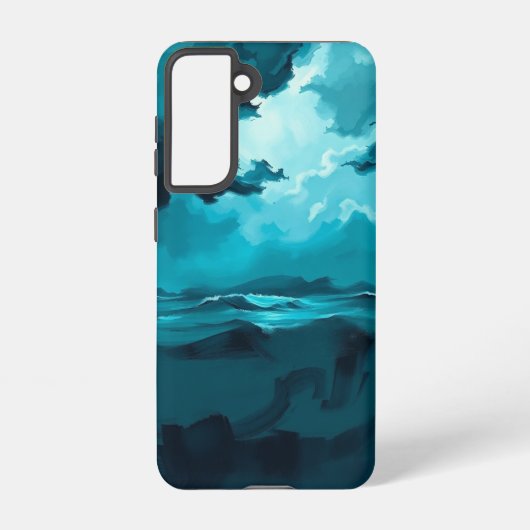 Coque Samsung Galaxy Moody Ocean Waves Under Stormy Sky – Abstract Seas (Verso)