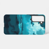 Coque Samsung Galaxy Moody Ocean Waves Under Stormy Sky – Abstract Seas (Verso Horizontal)