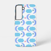 Coque Samsung Galaxy Moon Cloud Stars Blue Purple Pink (Verso)