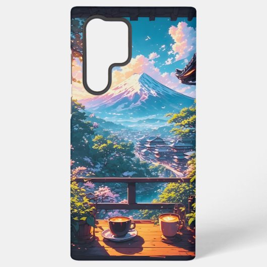 Coque Samsung Galaxy Morning Calm over Fuji (Verso)