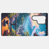 Coque Samsung Galaxy Morning Calm over Fuji (Verso Horizontal)