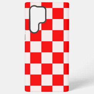Coque Samsung Galaxy Motif à carreaux rouges et blancs