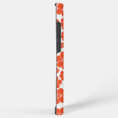 Coque Samsung Galaxy Motif à fleurs - Orange et Blanc (Côté droit)