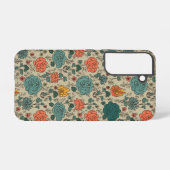 Coque Samsung Galaxy Motif à fleurs rétro Galaxy S22 Coque (Verso Horizontal)