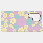 Coque Samsung Galaxy Motif à fleurs - rose, jaune, violet et vert (Verso Horizontal)