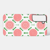 Coque Samsung Galaxy motif à fleurs roses (Verso Horizontal)