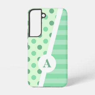 Coque Samsung Galaxy Motif à pois et à rayures frais et mentholé