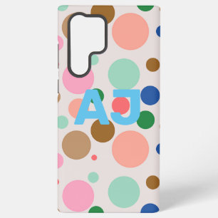 Coque Samsung Galaxy Motif à pois Monogramme Moderne