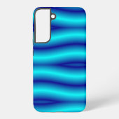 Coque Samsung Galaxy Motif abstrait de néon bleu vif (Verso)