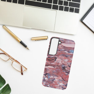 Coque Samsung Galaxy Motif Abstrait en pierre minérale rouge