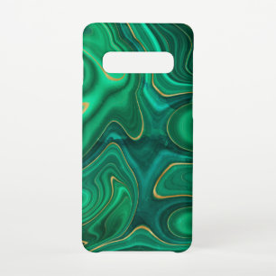 Coque Samsung Galaxy S10 Motif Abstrait Vert Jaune Luxe Glamour