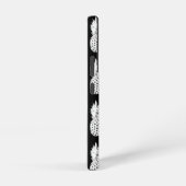 Coque Samsung Galaxy Motif ananas noir et blanc monogramme personnalisé (Côté droit)