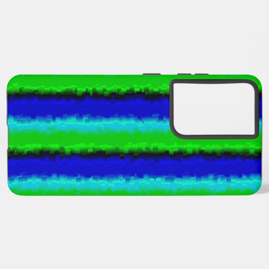 Coque Samsung Galaxy Motif arc-en-ciel bleu vert abstrait 3D (Côté gauche)