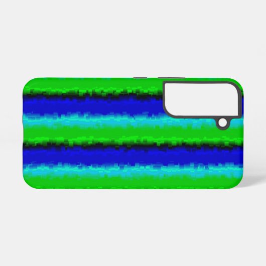 Coque Samsung Galaxy Motif arc-en-ciel bleu vert abstrait 3D (Verso Horizontal)