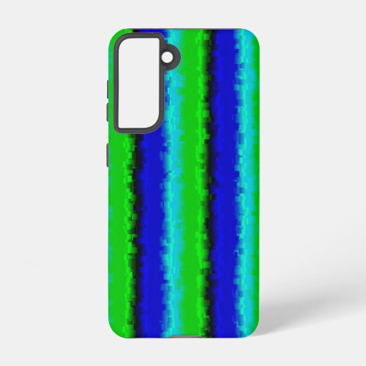 Coque Samsung Galaxy Motif arc-en-ciel bleu vert abstrait 3D (Verso)