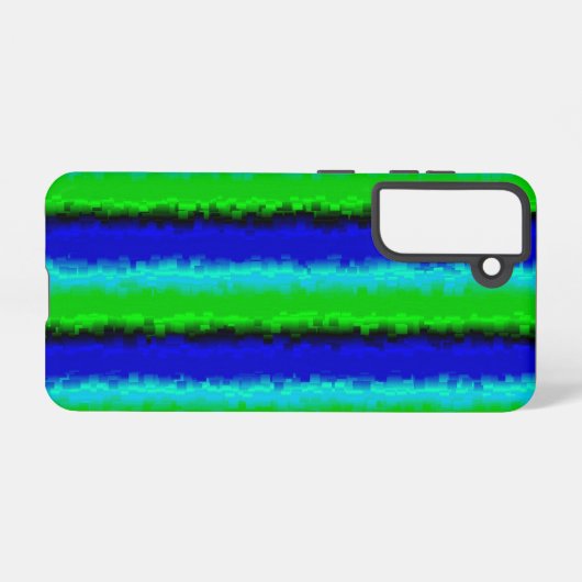Coque Samsung Galaxy Motif arc-en-ciel bleu vert abstrait 3D (Verso Horizontal)