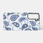 Coque Samsung Galaxy Motif Blue Paisley (Verso Horizontal)