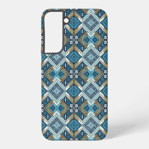 Coque Samsung Galaxy Motif boho symétrique bleu 18583 b xl