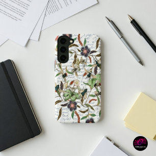 Coque Samsung Galaxy Motif botanique abeille écriture française