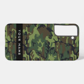 Coque Samsung Galaxy Motif Camouflage Vert, Votre nom, Personnaliser (Verso Horizontal)