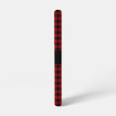Coque Samsung Galaxy Motif carreaux rouge monogramme moderne (Côté gauche)