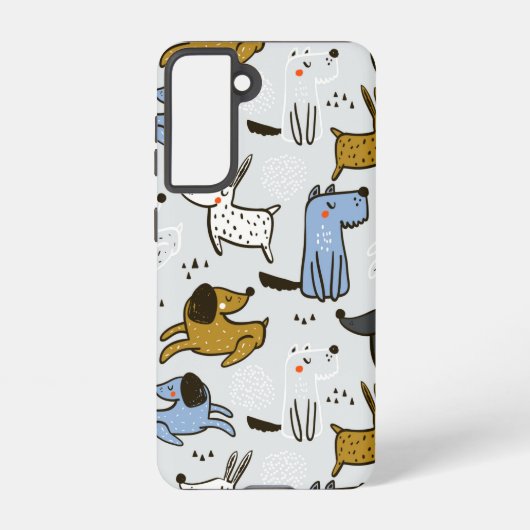 Coque Samsung Galaxy Motif chien mignon Doodle (Verso)
