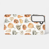 Coque Samsung Galaxy Motif Citrouille d'aquarelle amusant (Verso Horizontal)