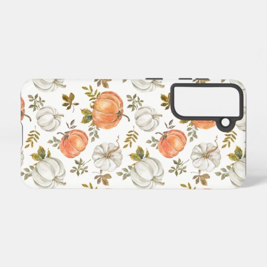 Coque Samsung Galaxy Motif Citrouille d'aquarelle d'automne (Verso Horizontal)