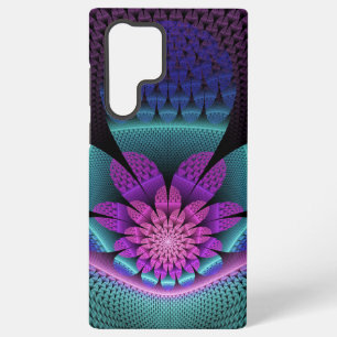Coque Samsung Galaxy Motif coloré fantaisiste floral fractal inhabituel